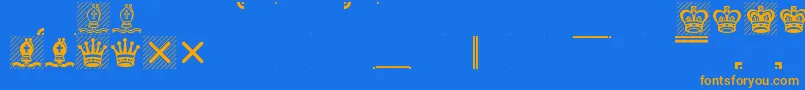 Leipfont Font – Orange Fonts on Blue Background