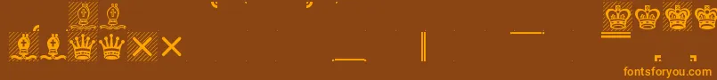 Leipfont Font – Orange Fonts on Brown Background