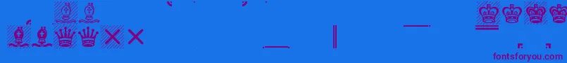 Leipfont Font – Purple Fonts on Blue Background