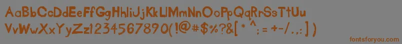 TakeOutTheGarbage Font – Brown Fonts on Gray Background
