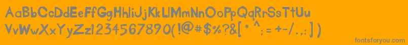 TakeOutTheGarbage Font – Gray Fonts on Orange Background