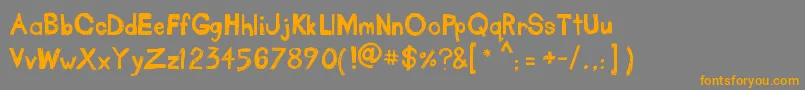 TakeOutTheGarbage-Schriftart – Orangefarbene Schriften auf grauem Hintergrund