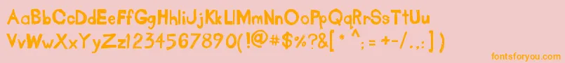 TakeOutTheGarbage Font – Orange Fonts on Pink Background
