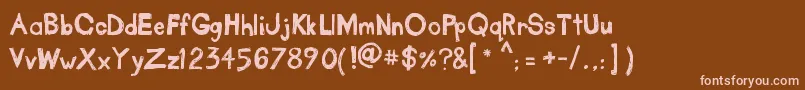 TakeOutTheGarbage Font – Pink Fonts on Brown Background