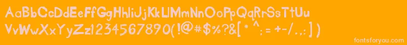 TakeOutTheGarbage Font – Pink Fonts on Orange Background
