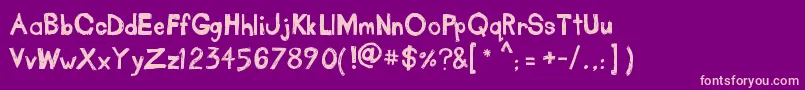 TakeOutTheGarbage Font – Pink Fonts on Purple Background