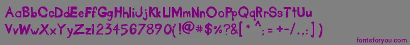 TakeOutTheGarbage Font – Purple Fonts on Gray Background