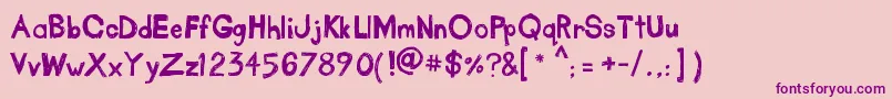 TakeOutTheGarbage Font – Purple Fonts on Pink Background