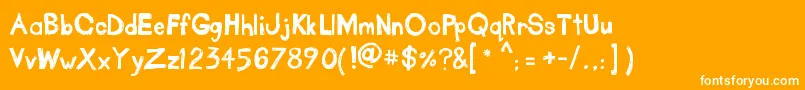 TakeOutTheGarbage Font – White Fonts on Orange Background