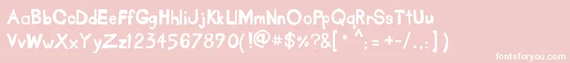 TakeOutTheGarbage Font – White Fonts on Pink Background