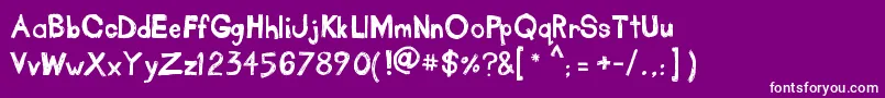 TakeOutTheGarbage Font – White Fonts on Purple Background