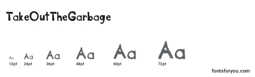 TakeOutTheGarbage Font Sizes