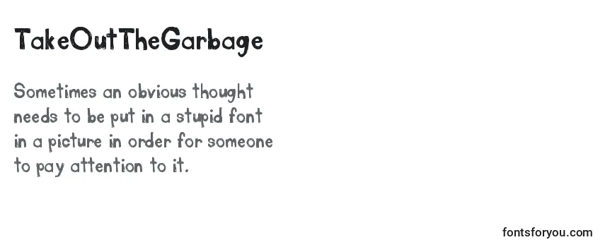 TakeOutTheGarbage Font