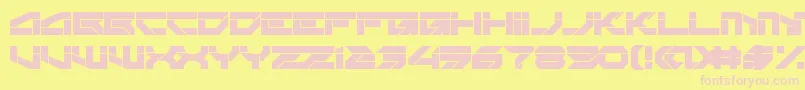 Rektec Font – Pink Fonts on Yellow Background