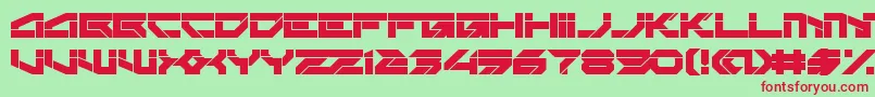 フォントRektec – 赤い文字の緑の背景