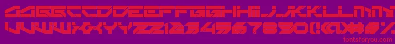 Rektec Font – Red Fonts on Purple Background