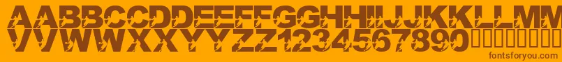 LmsILoveThisGame Font – Brown Fonts on Orange Background