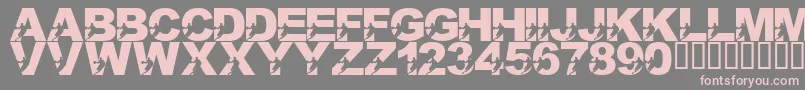 Fonte LmsILoveThisGame – fontes rosa em um fundo cinza