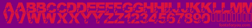 LmsILoveThisGame Font – Red Fonts on Purple Background