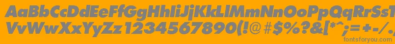 LimerickserialHeavyItalic Font – Gray Fonts on Orange Background