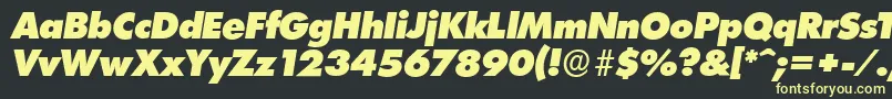 LimerickserialHeavyItalic Font – Yellow Fonts on Black Background