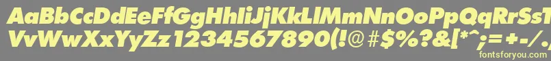 LimerickserialHeavyItalic Font – Yellow Fonts on Gray Background