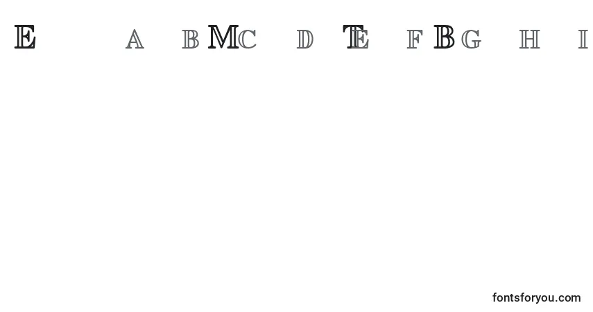 Czcionka EuclidMathTwoBold – alfabet, cyfry, specjalne znaki