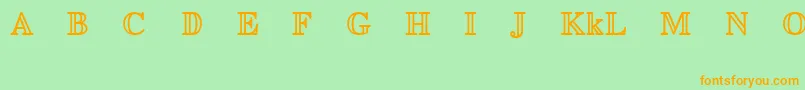 EuclidMathTwoBold Font – Orange Fonts on Green Background