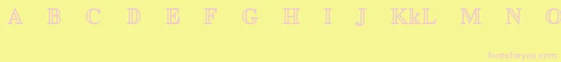 EuclidMathTwoBold Font – Pink Fonts on Yellow Background