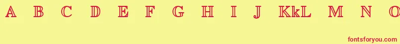 EuclidMathTwoBold Font – Red Fonts on Yellow Background