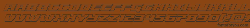 Czcionka Cruiserfortress3Dital – czarne czcionki na brązowym tle