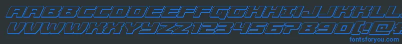 Cruiserfortress3Dital Font – Blue Fonts on Black Background
