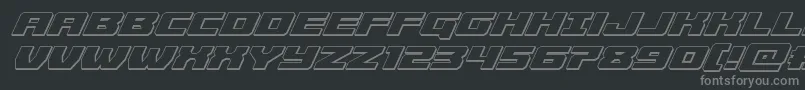 Cruiserfortress3Dital Font – Gray Fonts on Black Background