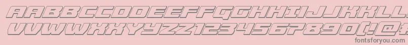 Fonte Cruiserfortress3Dital – fontes cinzas em um fundo rosa
