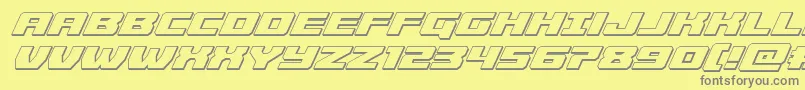 Cruiserfortress3Dital Font – Gray Fonts on Yellow Background