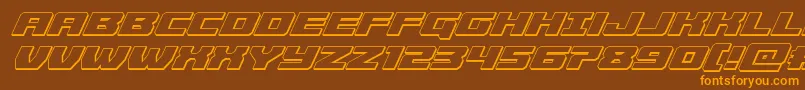 Шрифт Cruiserfortress3Dital – оранжевые шрифты на коричневом фоне