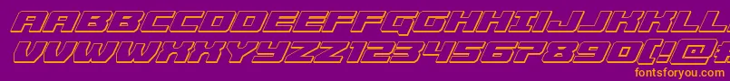 Cruiserfortress3Dital Font – Orange Fonts on Purple Background