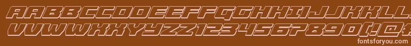 フォントCruiserfortress3Dital – 茶色の背景にピンクのフォント