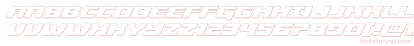 Cruiserfortress3Dital-Schriftart – Rosa Schriften auf weißem Hintergrund