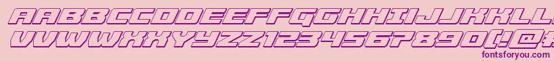 Police Cruiserfortress3Dital – polices violettes sur fond rose