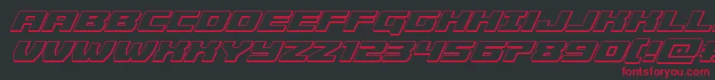 Cruiserfortress3Dital Font – Red Fonts on Black Background