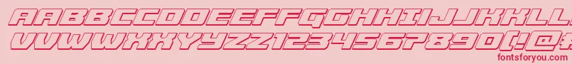 Czcionka Cruiserfortress3Dital – czerwone czcionki na różowym tle