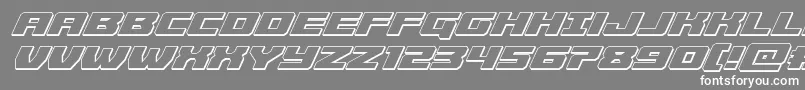 Cruiserfortress3Dital Font – White Fonts on Gray Background