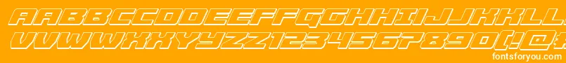Cruiserfortress3Dital Font – White Fonts on Orange Background