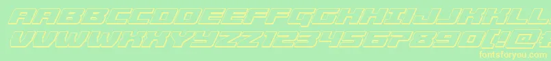 More about Cruiserfortress3Dital Font Cruiserfortress3Dital Font – Yellow Fonts on Green Background