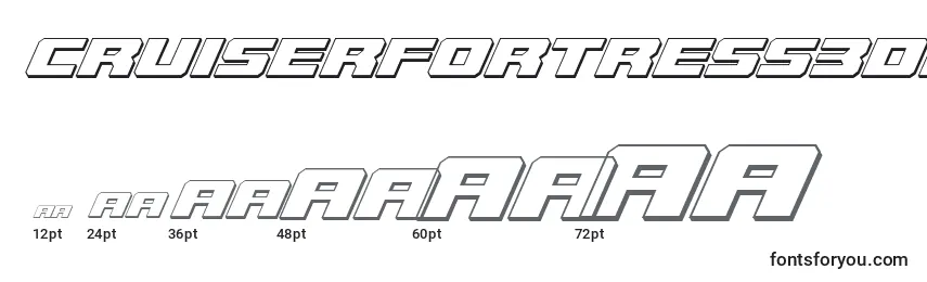 Cruiserfortress3Dital Font Sizes