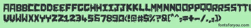 ChunqDipped Font – Black Fonts on Green Background