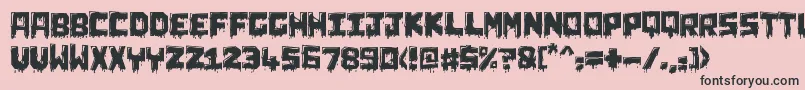 ChunqDipped Font – Black Fonts on Pink Background