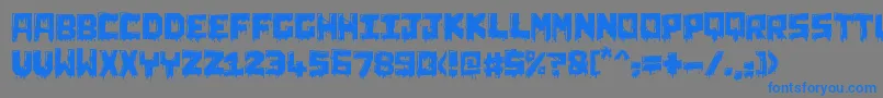 ChunqDipped-Schriftart – Blaue Schriften auf grauem Hintergrund