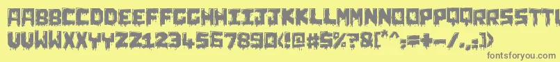 ChunqDipped Font – Gray Fonts on Yellow Background